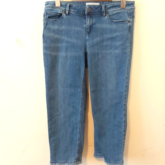 J. JILL | Women's Straight Leg Crops Denim Jeans Blue Size 4 - Picture 1 of 13